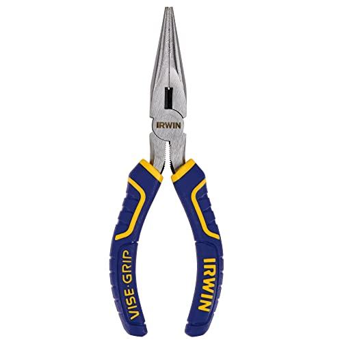 IRWIN VISE-GRIP Long Nose Pliers, 6 Inch, For Heavy Duty Cutting and Bending (2078216)