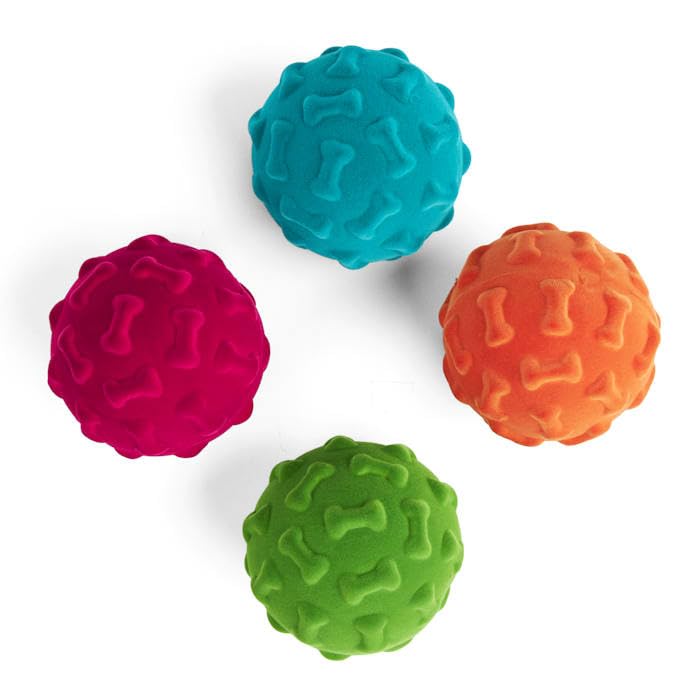 Leaps & Bounds Flocked Foam Dog Toy, Medium