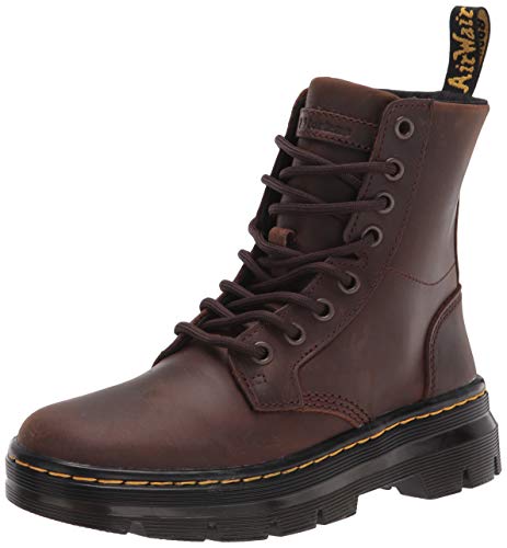 Dr. Martens unisex adult Lace Fashion Boot, Gaucho Crazy Horse, 10 Women 9 Men US