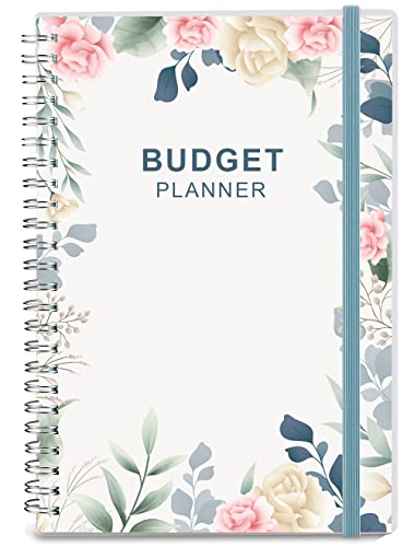 Budget Planner - Monthly Finance Organizer with Expense Tracker Notebook to Manage Your Money Effectively, Undated Finance Planner/Account Book, Start Anytime, 1 Year Use, A5, Floral