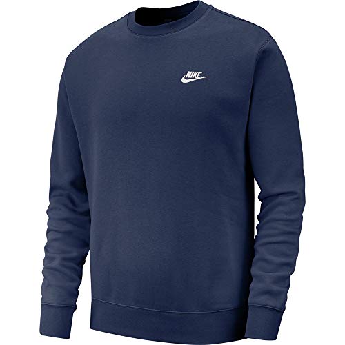 Nike Men's NSW Club Crew, Midnight Navy/White, X-Large