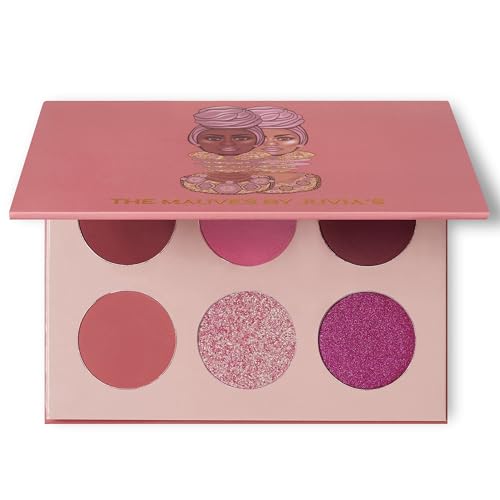 Juvia's Place Nude to Light Mauves, Deep Browns, Purple and Pink Eyeshadow Palette - Professional Eye Makeup, Pigmented Eyeshadow Palette for Eye Color & Shine, Pressed Eyeshadow Cosmetics, 6 Shades