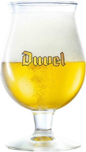 Duvel Original Belgian Tulip Beer Glass - Gold Signature Logo - (1) Glass