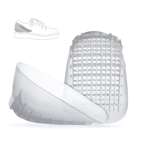 Tuli's Heavy Duty Gel Heel Cups, Cushion Insert for Shock Absorption, Plantar Fasciitis, Sever’s Disease and Heel Pain Relief, Made in USA, Regular, 1 Pair