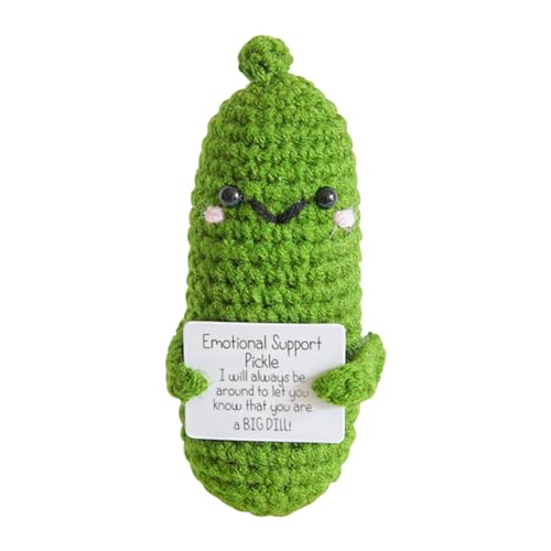 YILCER Cute Knitted Positive Potato Doll Funny Crochet Inspirational Potato with Positive Card Birthday Gifts Cheer up Gifts for Friends Room Christmas Decorations (G)