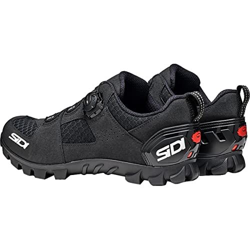 Sidi | All Mountain Shoes, Professional Mountain Bike Shoes for Men MTB Turbo, Innovative Closure System, Heel, Outdoor Sole, Color Black Black [Size EU 42/US 8]
