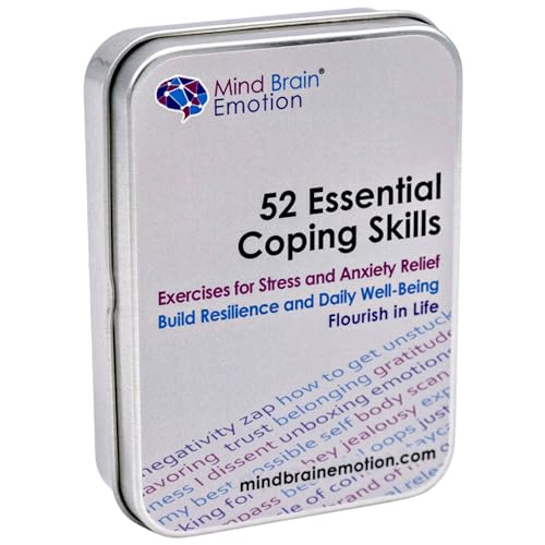 52 Essential Coping Skills Cards - Exercises for Stress Management, Anxiety Relief - Build Emotional Agility, Resilience, Confidence - Self Care Therapy Games for Teens, Adults - by Harvard Educator