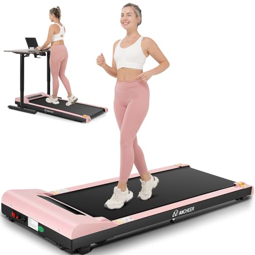 ANCHEER Walking Pad 2.5HP Under Desk Treadmill 300lbs Weight Capacity with Remote Control, Compact Electric Treadmill for Home/Gym/Office with LED Screen, Ultra-Quiet/Installation-Free