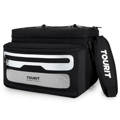 TOURIT Soft Cooler Bag 52 Can Large Collapsible Soft Sided Cooler 39 L Beach Portable Cooler Ice Chest Insulated for Picnic, Beach, Black