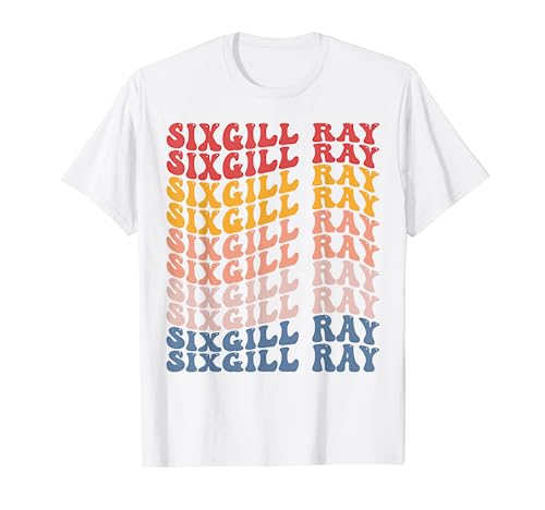 Sixgill Ray Groovy Retro Fish T-Shirt