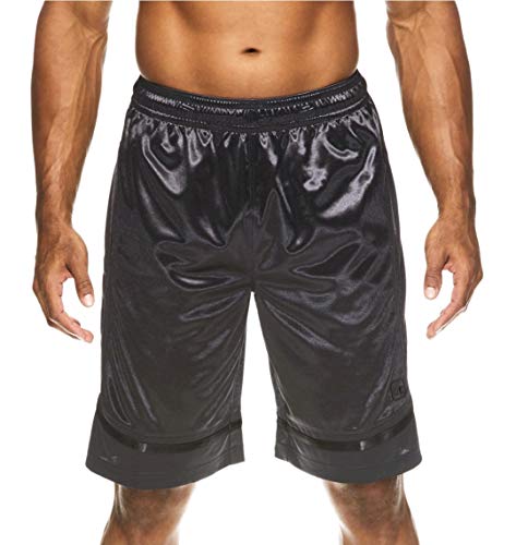 AND1 Men's All Courts Basketball Core Shorts (Large 36/38, Ebony)