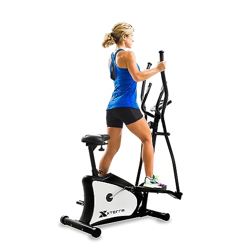 XTERRA Fitness EU100 Hybrid Elliptical/Upright Bike Ergonomic Design, Multiple Levels of Resistance, Simple Yet Effective Interface