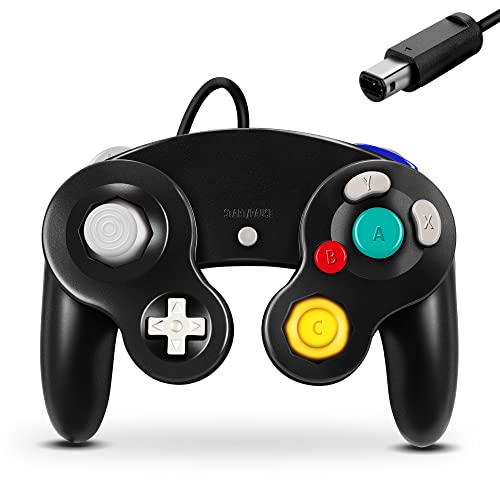 FIOTOK Gamecube Controller, Classic Wired Controller for Wii Nintendo Gamecube (Black)