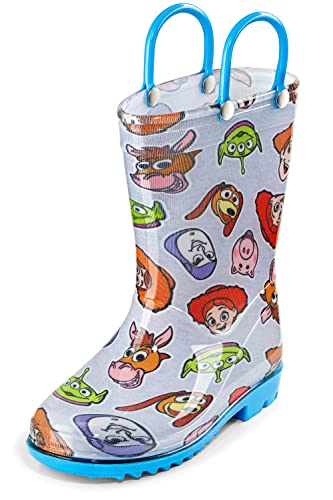 Disney Toy Story Kids PVC Waterproof Rainboots - Woody, Buzz Lightyear, Aliens, Hamm, Rex and Slinky Dog - Size 6 Toddler