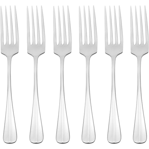 Oneida Savor Everyday Flatware Dinner Forks, Set of 6, 18/0 Stainless Steel, Silverware Set, Dishwasher Safe