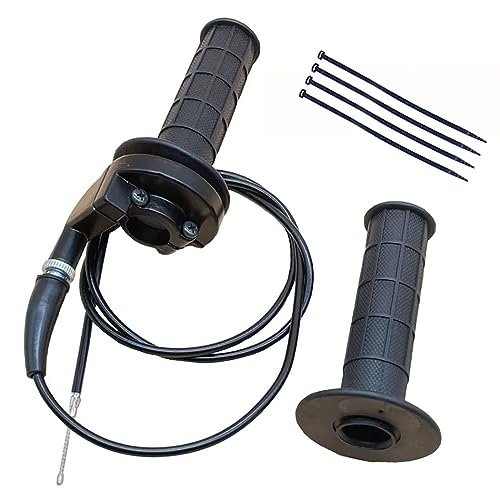 Aniro Moto Throttle Cable + Handle Bar Throttle Grips Grip + Throttle Housing Clamp for 50cc 90cc 110cc 125cc 140cc 200cc 250cc 4-stroke Dirt Bike Quad ATV Pit Bike Mini Pocket bike