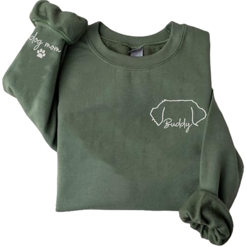 Custom Dog Mom Embroidered Sweatshirt, Choose Dog Breed and Custom Dog Name Sweatshirt, Dog Mom Sweatshirt, Dog Mom Gifts, Gifts for Dog Lovers, Birthday, Mother's Day, Christmas G1