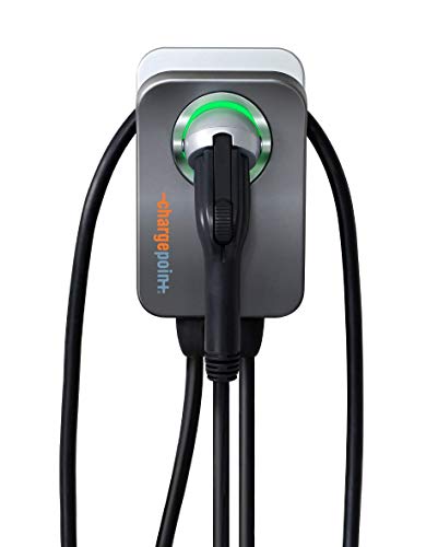 ChargePoint Home Flex Level 2 WiFi Enabled 240 Volt NEMA 14-50 Plug Electric Vehicle EV Charger for Plug in or Hardwired Indoor Outdoor Setup w/Cable