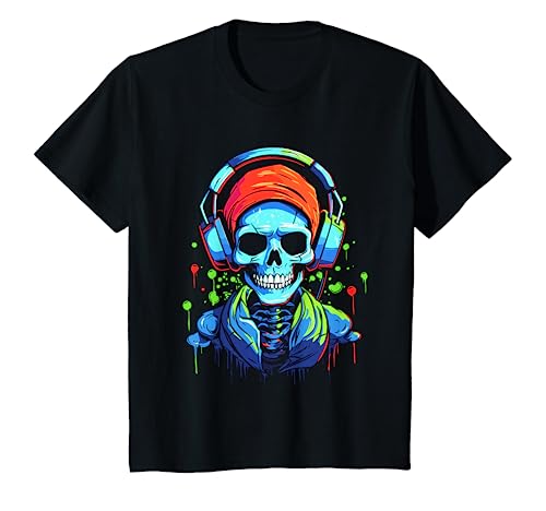 Kids Skeleton DJ Costume T-Shirt