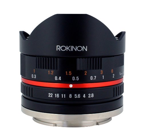 Rokinon 8mm F2.8 UMC Fisheye II (Black) Fixed Lens for Sony E-Mount (NEX) Cameras (RK8MBK28-E)