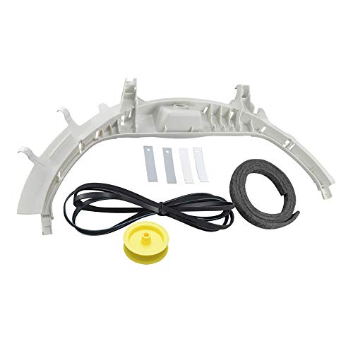 WE49X20697 Dryer Bearing Kit Compatible with GE Contains Top Front Bearing WE3M26 Drum Felt WE9M30 Drive Belt WE12M29 Slides WE1M1067 (WE1M481) Glide Slides WE1M504 (WE1M333) WE12X83 Pulley Idler