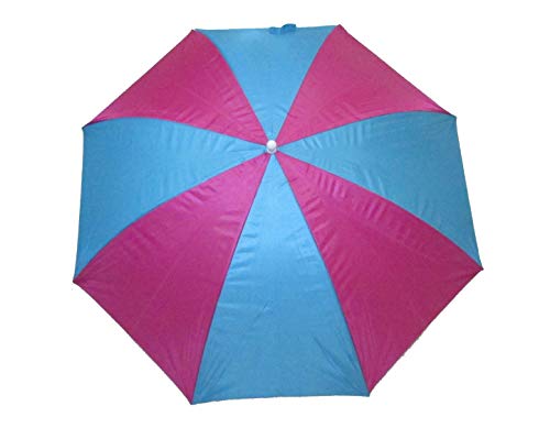 JGR Clip on Polyester Umbrella - Pink & Blue Stripe