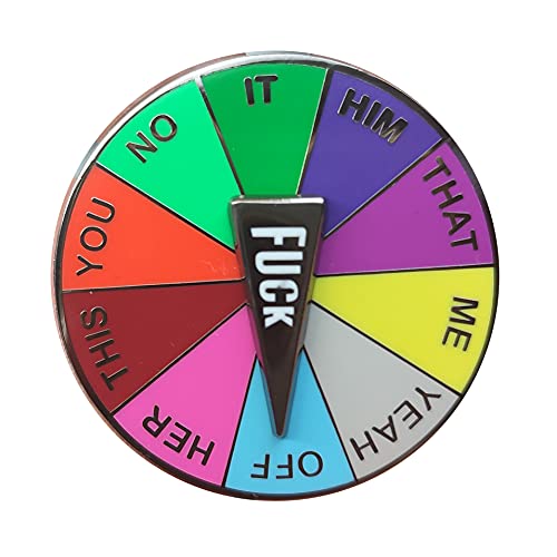 Jar of Fuck,Fuck Spinning Enamel Pin Brooch,The Spinning Wheel Moves Nicely，Gag Gift Birthday Gift Christmas Gift Funny Gift