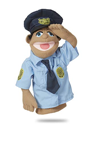 Melissa & Doug Police Officer Puppet (Cyrus ‘Cy’ Wren) with Detachable Wooden Rod