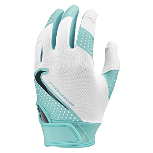 Nike Youth Hyperdiamond 2.0 Batting Gloves Turquoise | Black Medium