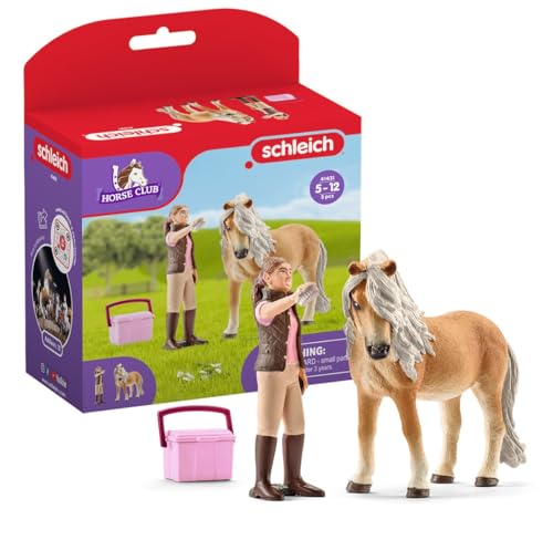 Schleich Horse Club Horse Toy for Girls and Boys Ages 5+, Groom with Icelandic Pony