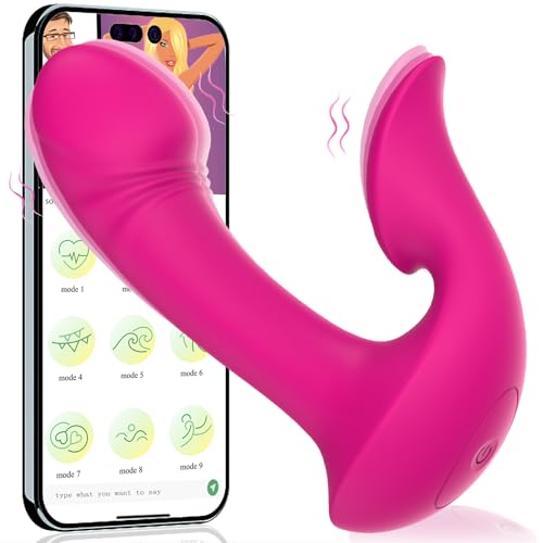 Vibrator Toy for Woman-Clitoral G-Spot Vibrator with APP Remote Control,Wearable Dildo Clitoris Stimulator with 10 Vibrations Panty Vibrator for Women Gifts Hand held Personal Massager