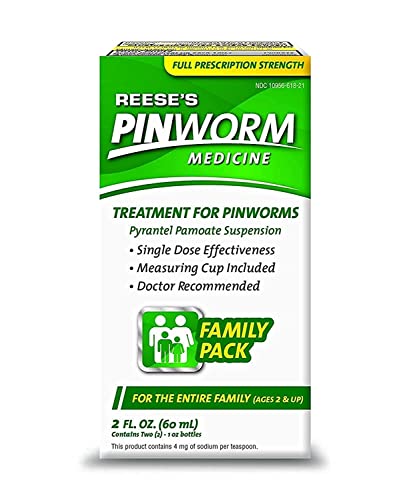 REESE'S PINWORM Medicine Liquid for Entire Family, Full Prescription Strength, 2 Oz