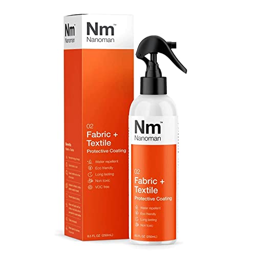 NANOMAN Water Repellent/Waterproof Spray for Shoes & Fabric incl Suede Leather Nubuck. Eco Friendly. Nanotech Formula Free of Alcohol & PFAS. Stain and Liquid Protection from Water Snow & Slush