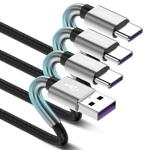 [3Pack 6ft] Compatible with Samsung Galaxy S9 S10 S8 Plus Charger Cord(3A Fast Charging), TPE USB C Type Charger Cable,USB A to Type C for iPhone 15 Pro Max Samsung A32/A12/A10e/A20/A51/Note 20/9/8,LG