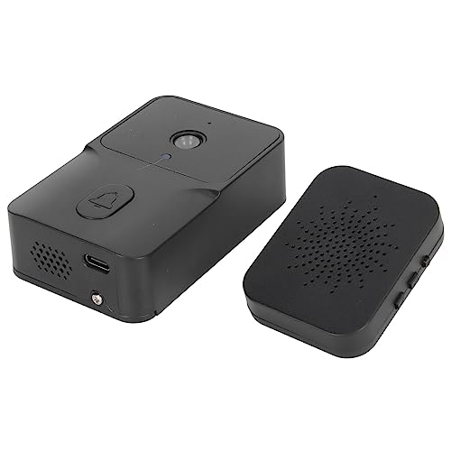 HD WiFi Doorbell, WiFi Video Doorbell IR Night Multiuser Durable Easy to Install (Black)