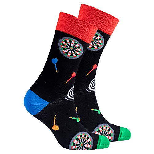 socks n socks-Men's Luxury Cotton Colorful Funky DART Socks