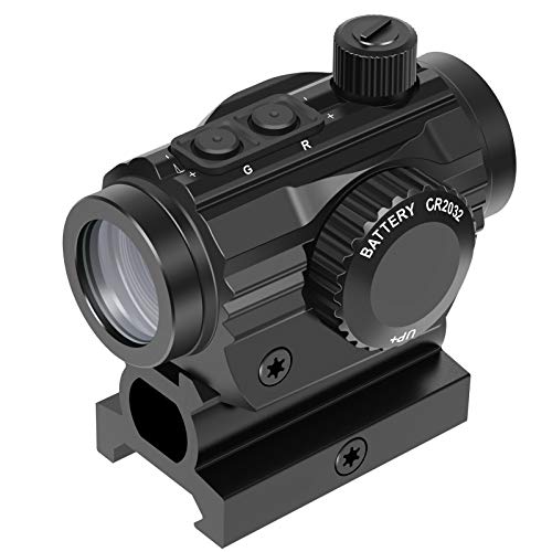 Feyachi RDS-36 1x22mm 5 MOA Red & Green Dot Sight Red & Green Dot Scope with 0.83” Riser Mount Absolute Co-Witness Height