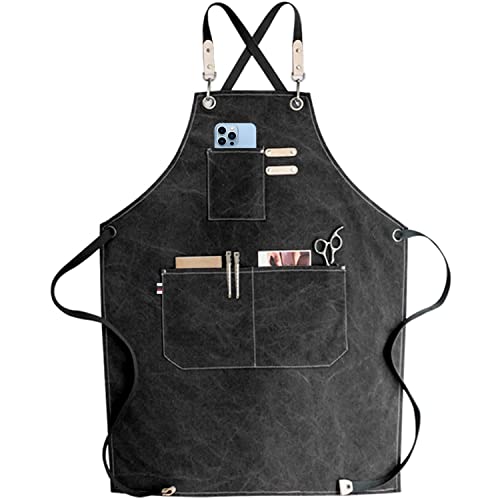 carrotez Adjustable Over sized Plus Size Canvas Apron with Pockets Men and Women Aprons
