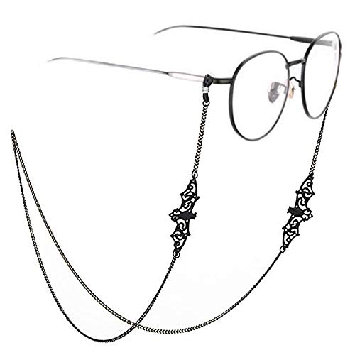 Women Men Glasses Chains Sunglass Eyeglass Necklace Eyewear Reading Glasses Retainer Strap Holder lanyards Black Bat