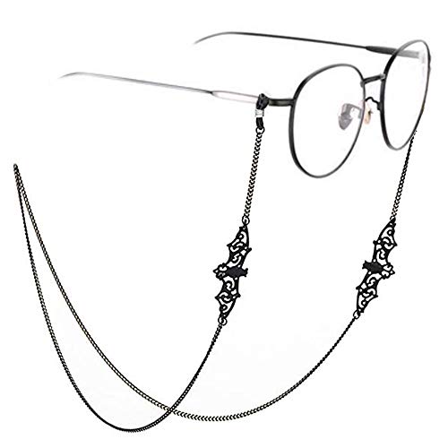 Women Men Glasses Chains Sunglass Eyeglass Necklace Eyewear Reading Glasses Retainer Strap Holder lanyards Black Bat