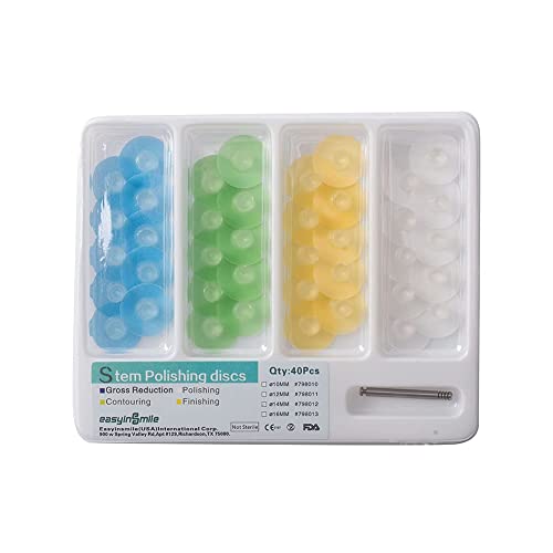 Dental Stem Finishing Polishing Discs, Universal Kit, 40pcs/Pack (12MM)