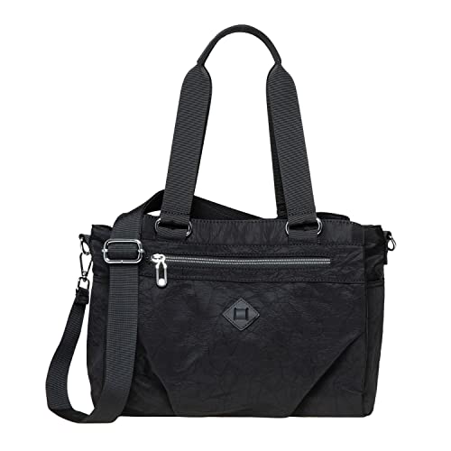 KAUKKO Women's Handbag - Stylish and Functional Shoulder Bag and Crossbody Bag BLACK,8.3L