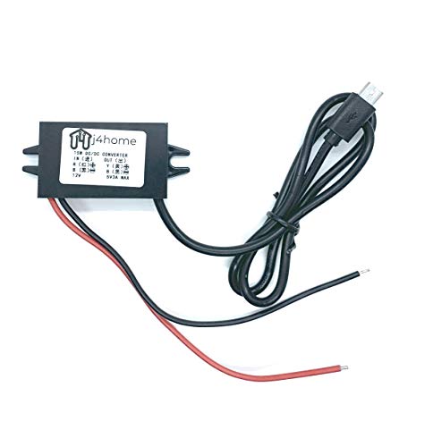 j4home DC-DC Ring Alarm Keypad Converter Step Down Module 12V to 5V Micro USB