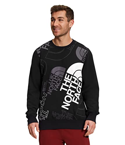 THE NORTH FACE Men's Graphic Injection Crew, TNF Black/TNF Black, Large