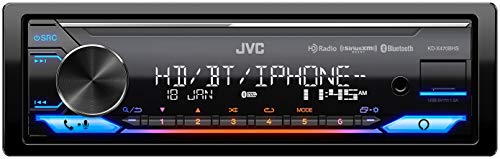 JVC KD-X470BHS Bluetooth Car Stereo Receiver with USB Port – HD AM/FM Radio, MP3 Player, Amazon Alexa Enabled - Detachable Face Plate with 2-line Display – Single DIN – 13-Band EQ (Black)