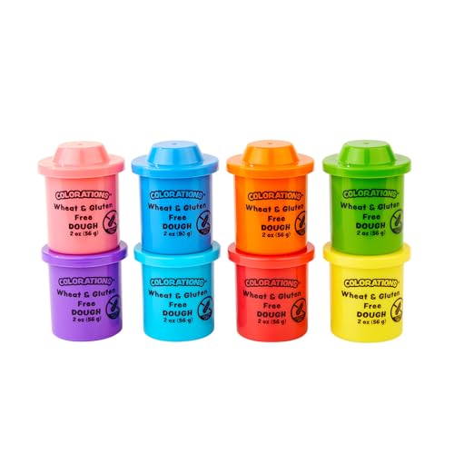 Colorations Wheat & Gluten Free Classic Dough - 8 Colors (2oz Each) | Non-Toxic, Play Dough, Bulk Set, Sensory Kit, Party Favors, Classroom Pack
