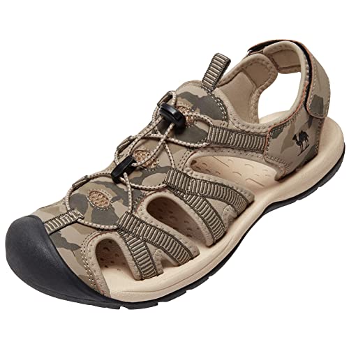 CAMELSPORTS Men's Hiking Sandals Closed Toe Outdoor Beach Sandal Waterproof Sport Fisherman Sandals Water Shoes