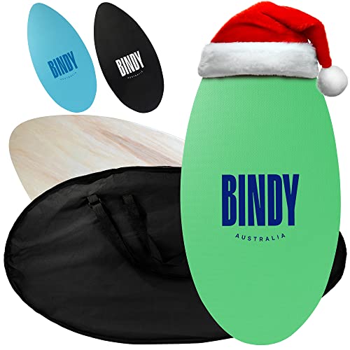 BINDY Australia Skimboard for Beach Kids with Storage Travel Bag - 41” Beginner to Intermediate Wooden Skim Board - Kids Beach Skim Boards - Durable, Lightweight Wood Body Board with EVA Grip Pad