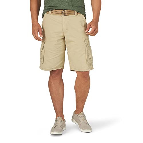 Lee mens Dungarees New Belted Wyoming Cargo Shorts, Buff, 36 US
