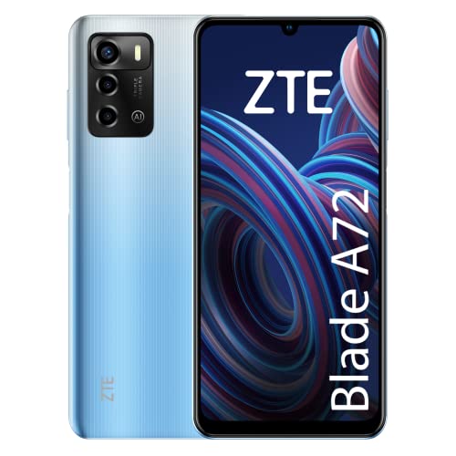 ZTE Blade A72 (2022) Dual SIM | 6.74-inch 90Hz Display, 3GB RAM, 64GB Storage, 13MP Camera, 6000mAh Battery, International Version (Unlocked) | for GSM Carriers Only | Not for CDMA Carriers - (Blue)